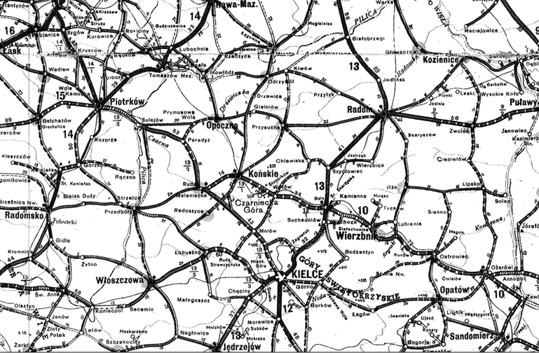 POLSKA MAPA SAMOCHODOWA - 1939-1940